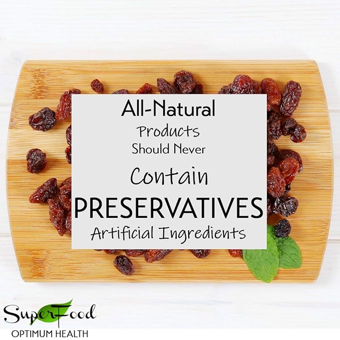 Gerbs Dried Raisins 2 lbs. | Unsulfured, No Additives, Resealable Bag | Naturally Sweet & Plump | Top 14 Allergen-Free