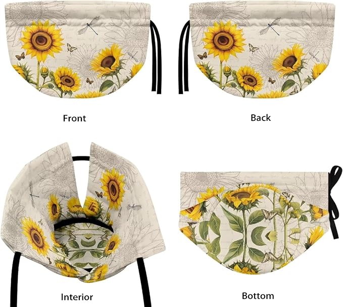 Sunflower Tea Cozy for Teapot Insulated Dragonfly Tea Pot Warmer Home Kitchen Decorative Butterfly Teapot Cozy for Women