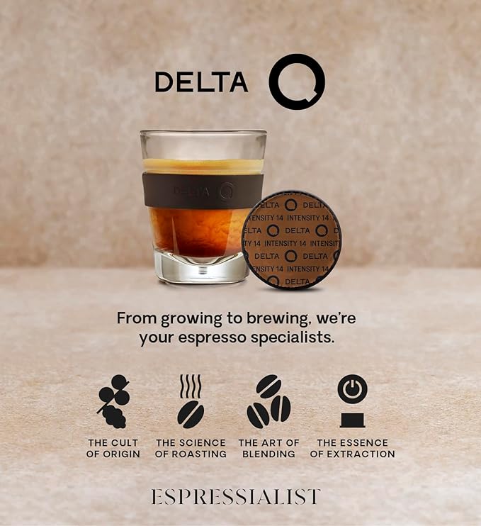 Delta Q - EpiQ Espresso Pods for Delta Q machines, Intensity 14, Notes of Roasted Nuts, 40 Coffee Capsules