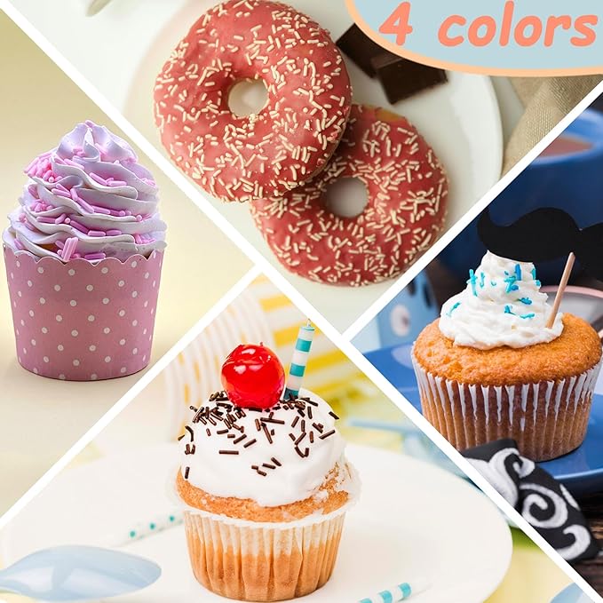 Jimmies Sprinkles Mix for Cake Decorating, 4 Colors Chocolate Blue White Pink Jimmies Sprinkles for Cake Cupcake Donut Ice Cream Brownies Cookies Baking