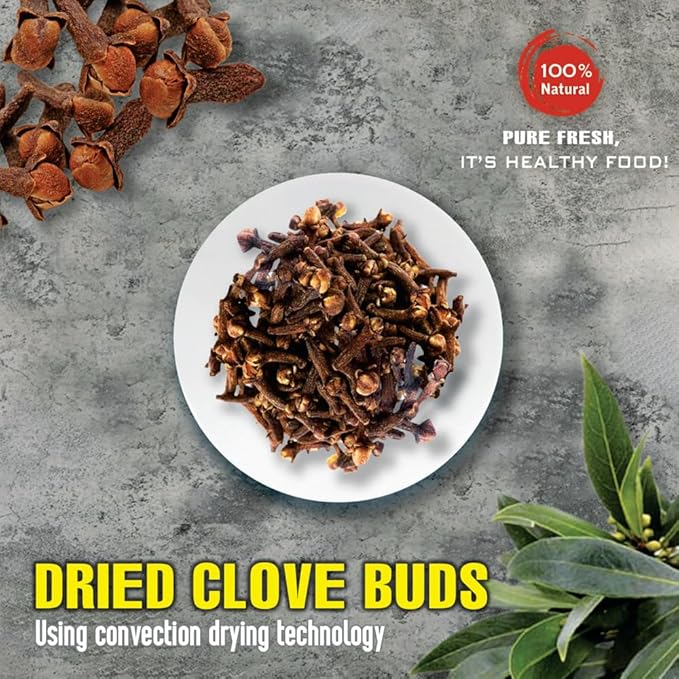DRIED CLOVE BUDS 5.29 Oz (150g) VIETFARMFOOD: Natural pure, convection dried seasoning made from real vegetables - perfect for adding flavor to any meal, from cooking, baking, salads, soups, sauces