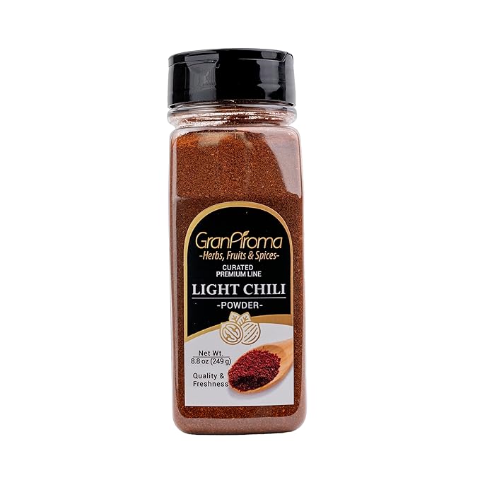 GranAroma Light Chili Powder, Chilis & Dry Rubs, Flavorful, Light Taste (8.8 Ounce)