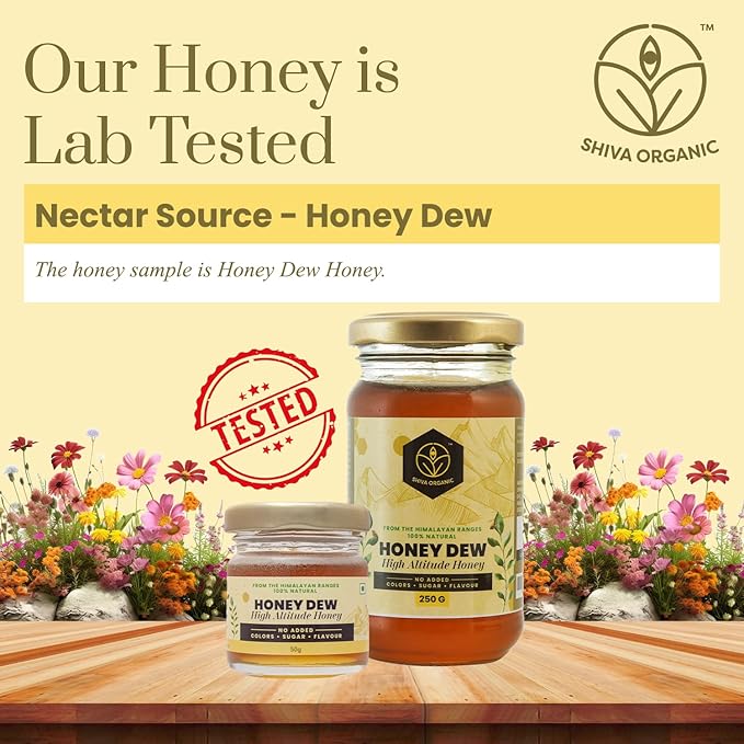 Shiva Organic Dew Honey 250g - High Altitude Himalayan Pure Honey