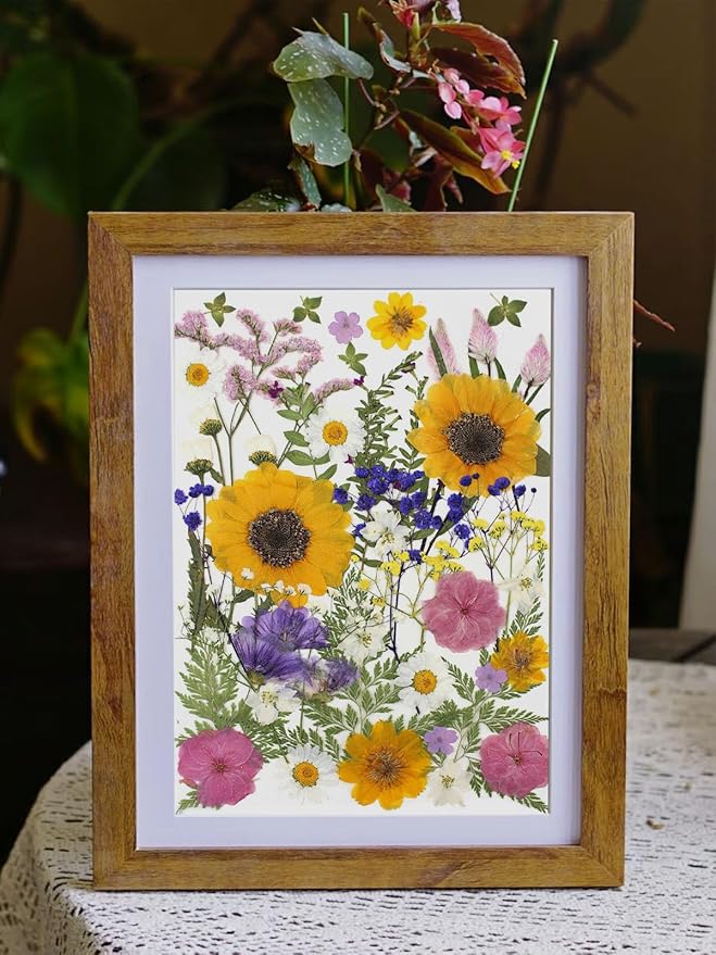 16 Types Boho Dried Pressed Flowers for Craft, Leaf Plant Herbarium for Resin Molds Jewelry Making Floral Decors竊뉰oho Colorç«?,<div>