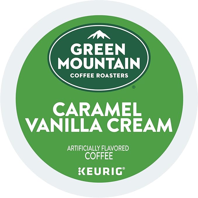 Green Mountain Coffee Roasters Caramel Vanilla Cream, Keurig Single Serve K-Cup Pods, Light Roast Coffee, 60 Count, (6 Packs of 10)