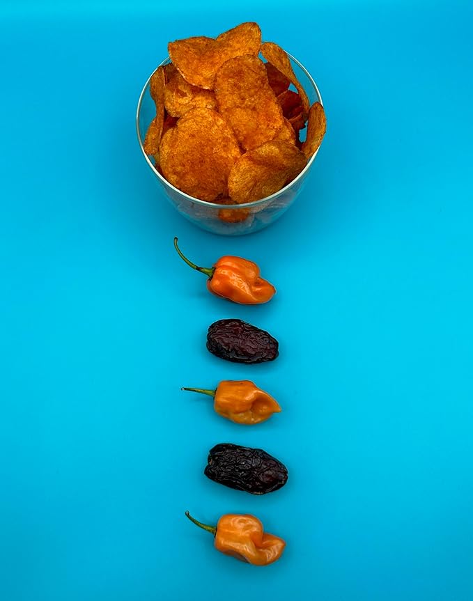 Christie's Chips Sweet & Spicy Habanero - Super Natural Potato Chips - Sweetened with Dates, No Refined Sugar, Vegan, Gluten-Free, All-Natural - Bold, Spicy Kick - 100% Plant-Based - 5 oz - 6 Pack