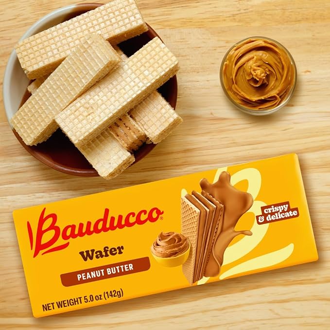 Bauducco Wafer Cookies Tropical Nut Fusion Bundle - Coconut, Hazelnut, and Peanut Butter, 5.0 oz each flavor (Pack of 3)