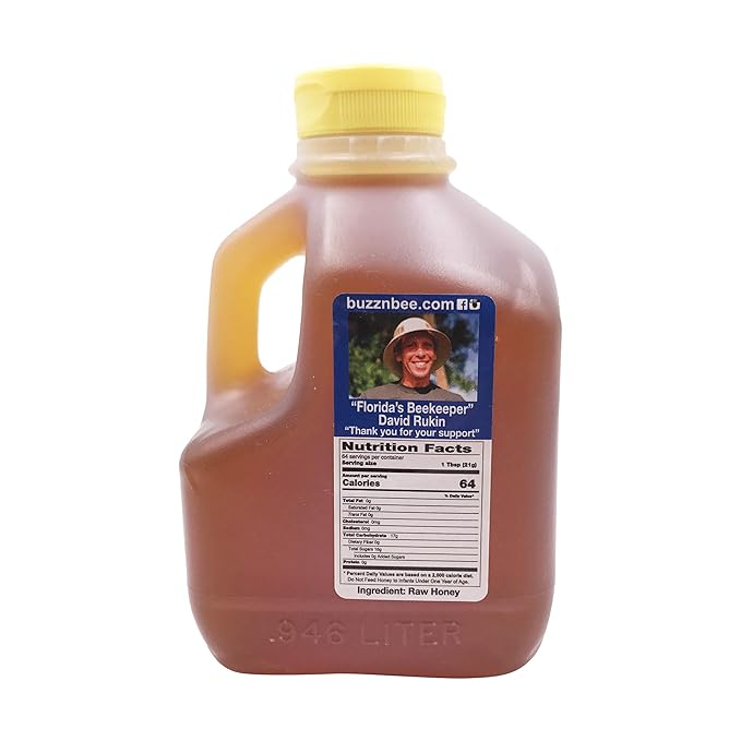 Buzzn Bee Raw Wildflower Honey - Unfiltered and Unpasteurized - 3 Pound