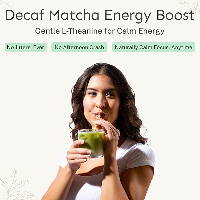 Yu Tea Organic Decaf Matcha Powder Ceremonial Grade | Rich in Antioxidants & L-Theanine, Low Caffeine | Unsweetened Grade A Japanese Green Tea Powder | Resealable Pouch, 2.65 oz, 50 Servings