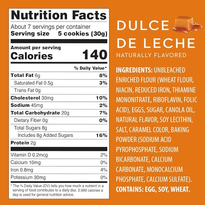 Reko Pizzelle Authentic Italian Style Waffle Cookie, Dulce de Leche, 7 Ounce (Pack of 1)