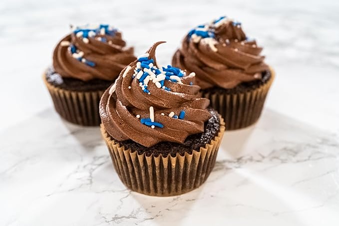 Bakerpan Blue and White Nonpareils Sprinkles - 7 Ounces Sprinkles For Cake Decorating - Edible Nonpareils For Cupcakes, Ice Cream, Cake Decorations (Made in USA)