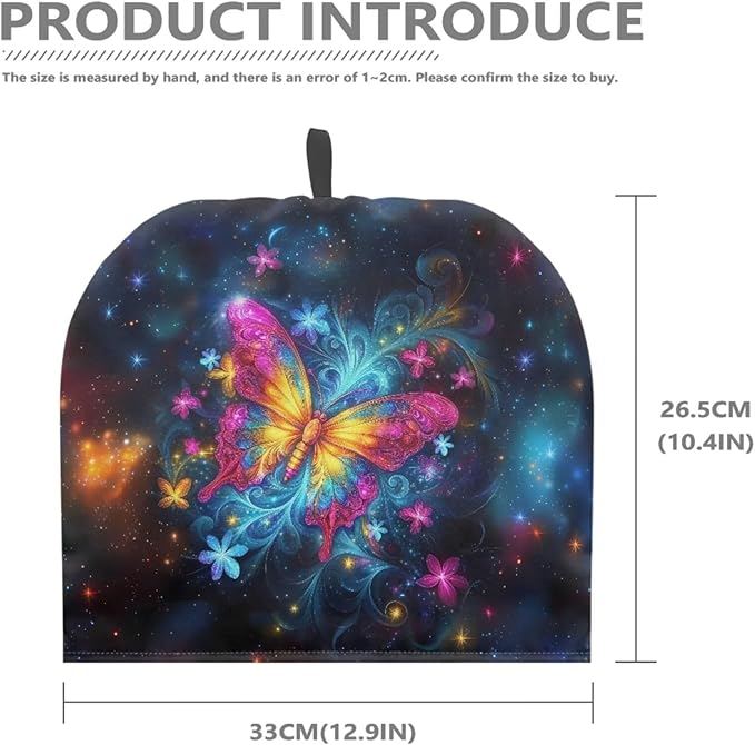 Colorful Butterfly Teapot Dust Proof Insulated Kettle Decorative Teapot Cover Warming & Insulating Extra Thick Tea Pot Cozies for Kitchen Home Table
