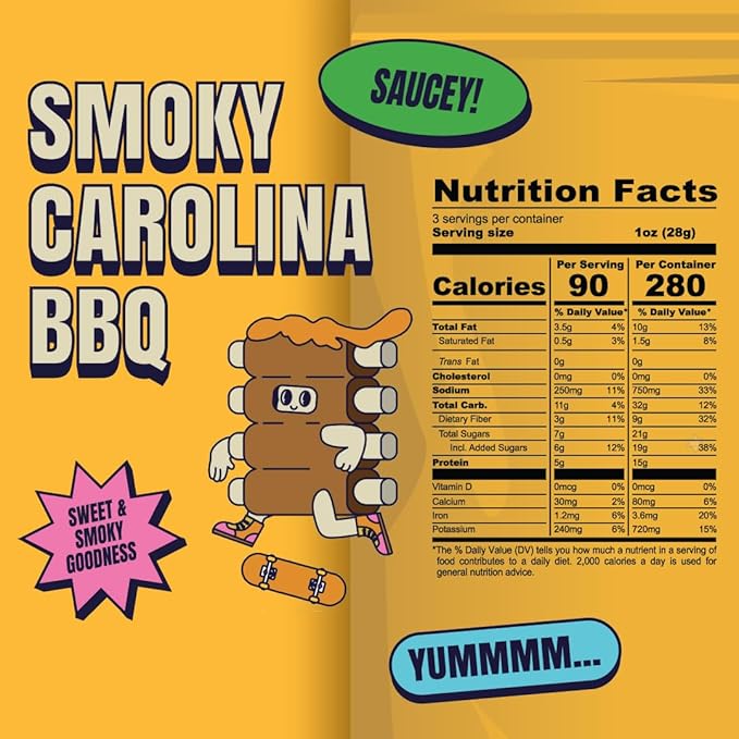 Louisville Vegan Jerky, Variety Pack ??3 Pack Includes Smoky Carolina BBQ, Smoked Black Pepper, General Tso - Non-GMO Soy Protein ??Gluten-Free Ingredients, High Protein Vegan and Vegetarian Meat Jerky Snacks (3 oz, 3-Pack)