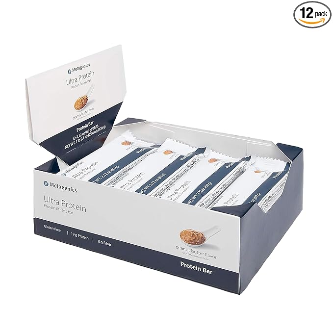 Metagenics Ultra Protein Bar - Meal Replacement Bar - Fitness Bar - With Fiber, Iron & Calcium - 12 Bars