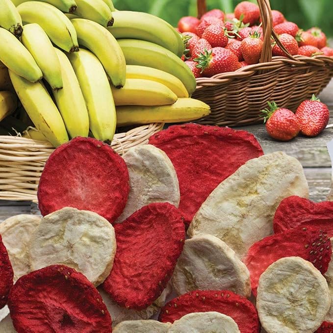 Brothers All Natural Freeze Dried Fruit Crisps, Variety Pack, 24 Single Serve Bags, Fuji Apple, Asian Pear, Banana Strawberry, Made with 100% Fruit, Gluten Free, Soy Free, Vegan, Heathy Snack
