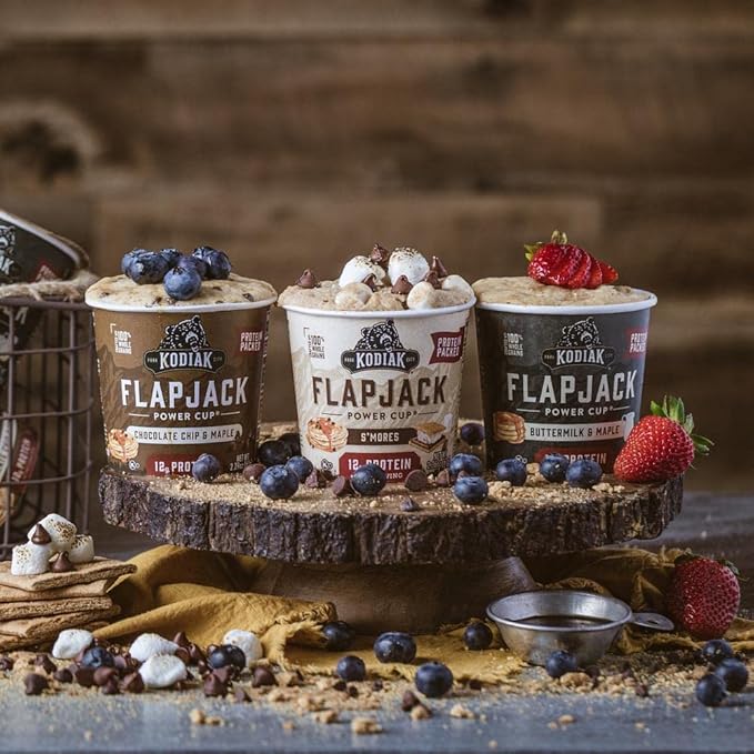 Kodiak Cakes Protein Pancake On The Go Flapjack Cups Mix; Buttermilk, Chocolate Chip, & S?셫ores Variety Pack