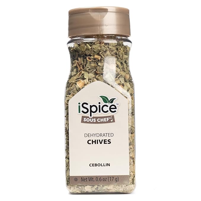 iSpice PREMIUM FRAGRANT CHOPPED CHIVES | Pure and Fresh, Aromatic |Essential Kitchen Herbs |0.60 oz (17g)