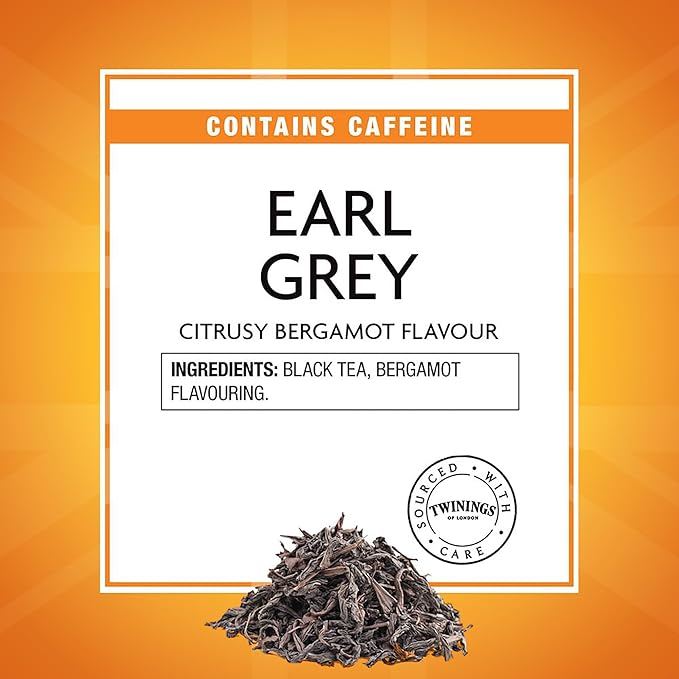 Twinings Earl Grey Loose Tea Tins, 7.05 Ounce Tins (Pack of 1), Smooth, Flavourful, Robust Black Tea Leaves, Caffeinated, Enjoy Hot or Iced