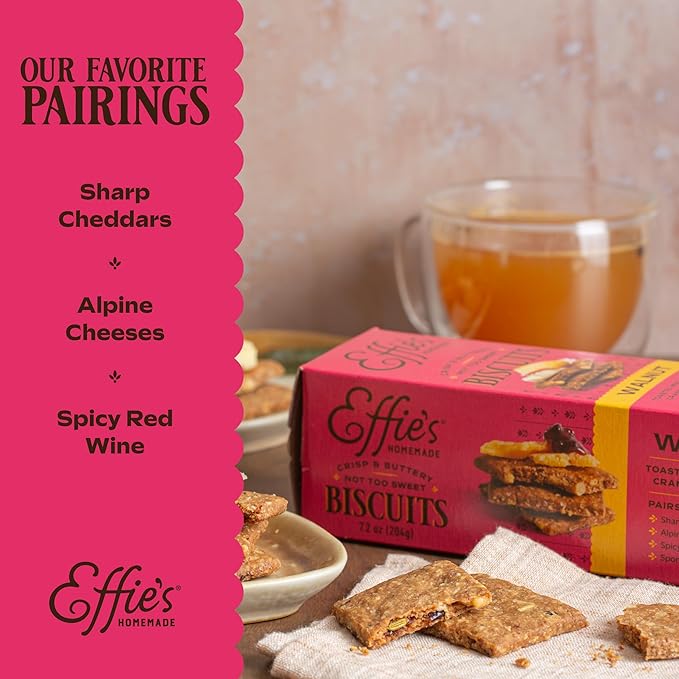 Effie's Homemade Biscuits - Variety Pack - Pecan, Walnut, Oatcakes, Cocoa, Corn - 5 Pack