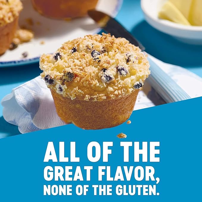 Krusteaz Gluten Free Mix Variety Pack: Blueberry Muffin, Cinnamon Crumb Cake, Double Chocolate Brownie and Pancake Mix (Bundle of 4)