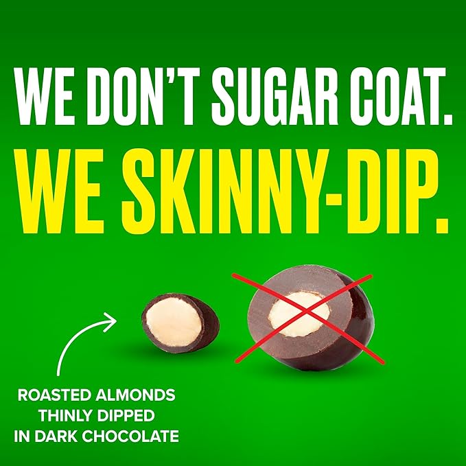 SkinnyDipped Mocha Splash Almonds, Healthy Snack, Plant Protein, Gluten Free, 3.5 oz Resealable Bags, Pack of 5