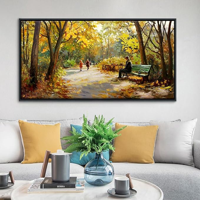 Large Canvas Wood Framed Wall Art Living Room Wall Decor for Bedroom Forest Landscape Painting Wall Pictures Artwork Picture Office Farmhouse Home Decorations 20횞40IN