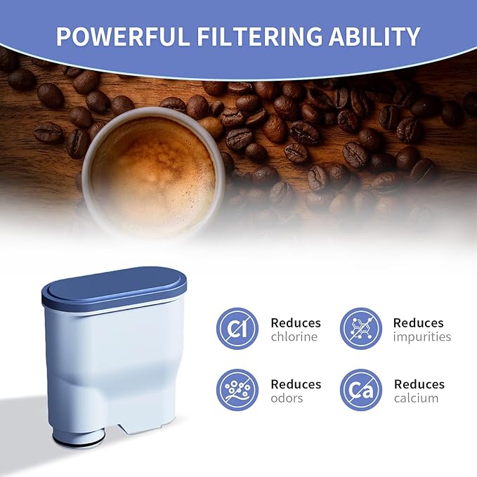 Coffee Machine Water Filter Compatible with Philips AquaClean CA6903, Water Filter for Fully Automatic Coffee Machines Dedicated Anti-Lime Scale Water, 4PCS