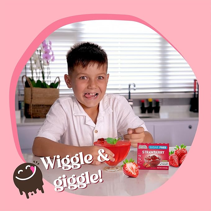 Simply Desserts Sugar-Free Strawberry Jel, 6-Pack ??Vegan Dessert, Keto Snacks, Diabetic Friendly & Kosher, 1.7 Oz Ea