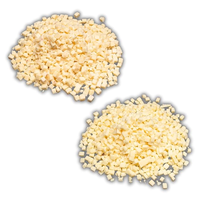 Bearded Butchers High-Temp Pepper Jack & Mozzarella Cheese, Pack of 2 (2.5 lb Bags Each) ??5 lbs Total, Shelf-Stable 1/4-Inch Cubes for Up to 25 lbs of Meat Per Bag, 400°F High-Temperature Cheese ??Perfect for Spicy Sausages, Brats, Burgers, and More
