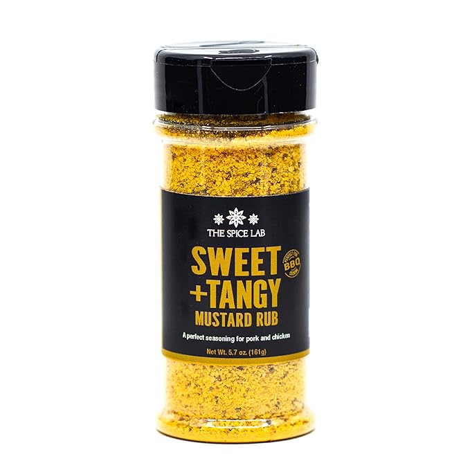 The Spice Lab Sweet + Tangy Mustard Rub - Perfect Harmony Of Honey Mustard Powder To Elevate Your Bbq And Dishes - Discover The Rich, Mustard Seasoning Blend For An Unmatched Gourmet Experience