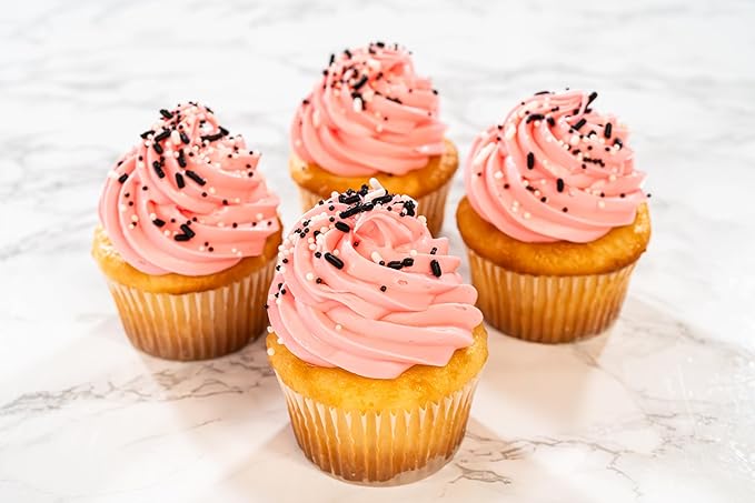 Bakerpan White-Black Jimmies Sprinkles - 6 Ounces Edible Sprinkles for Cake Decorating, Cupcakes, Ice Cream, Cake Decorations (Made in USA)