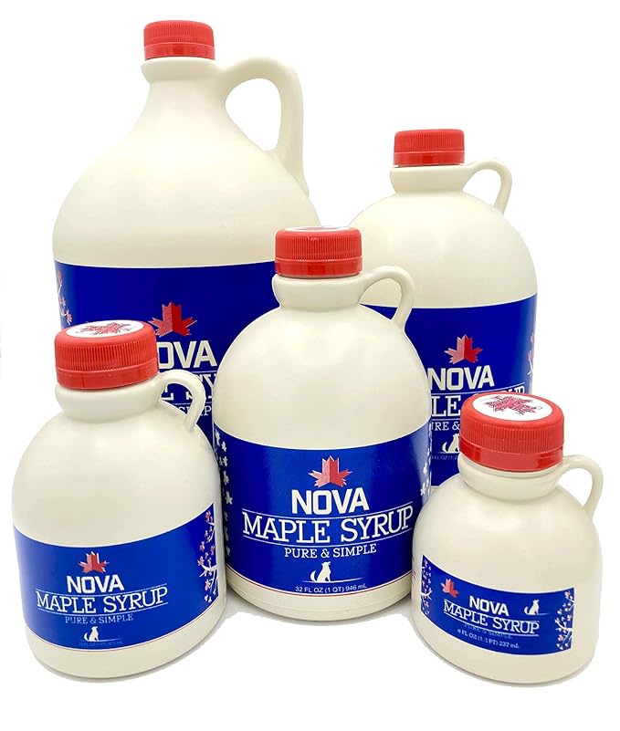 Nova Maple Syrup - Pure Grade-A Dark Robust Maple Syrup (Pint)