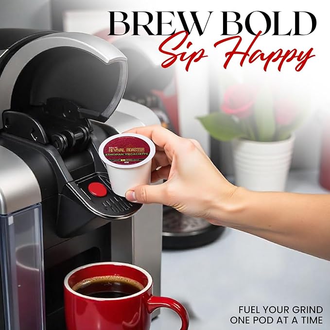 InfuSio Coffee Pods – 96 Count, Ethiopian Yirgacheffe (Light Roast Coffee) Single Serve Coffee Pods for Keurig K Cup® Brewers, Compatible with Keurig 2.0 Brewers