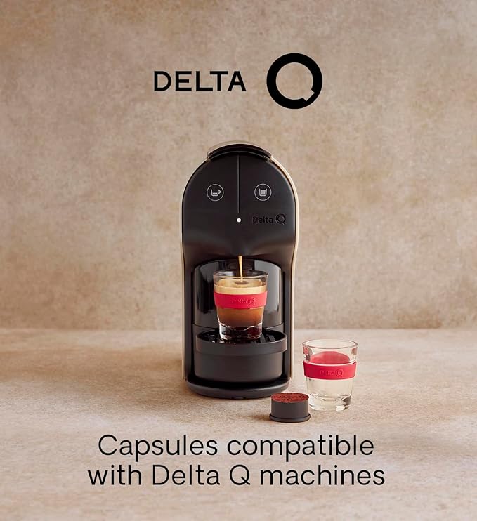 Delta Q Espresso Pods for Delta Q machines, Qalidus - Intensity 10, Notes of Caramel, XL Pack - 80 Coffee Capsules