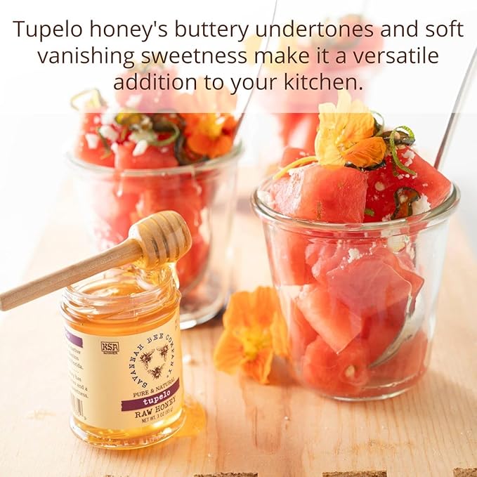 Savannah Bee Company Honey - Pure, Natural, Raw Honey - Tupelo