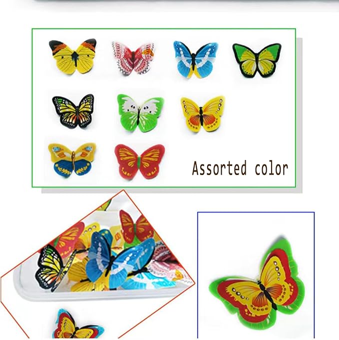YOcity Wafer Paper Butterflies Cake Toppers Edible Butterfly Cake Decorations 60 Pcs Small Pastel Cupcake Topper For Wedding Party Birthday Baby Shower Mix Color and Assorted Size