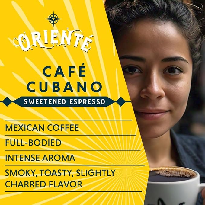 Oriente Sweetened Espresso Coffee Pods, 50 ct, Dark Roast Flavored Cuban Inspired Coffee in Recyclable Single Serve Pods - 100% Arabica Coffee, Compatible with Keurig K Cups Maker