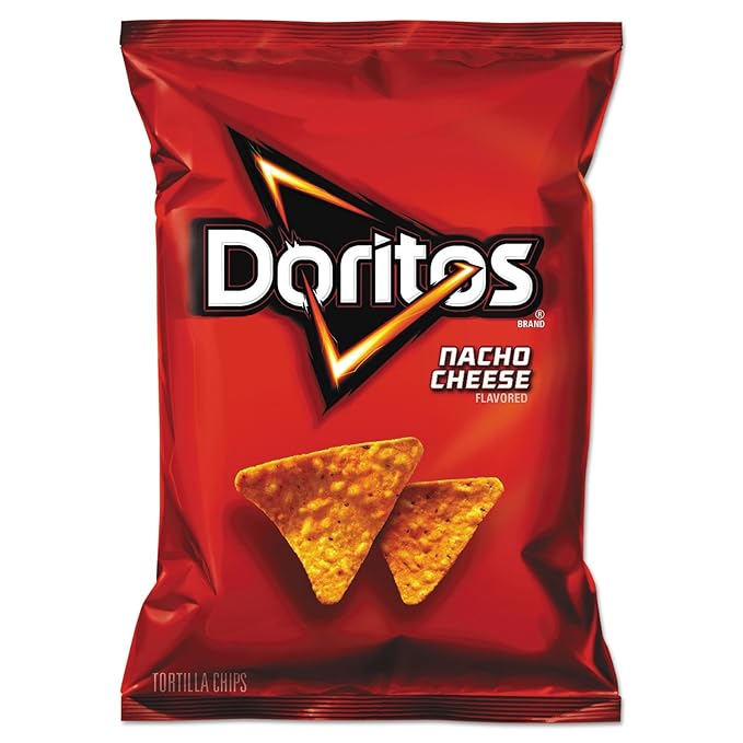 Doritos Flavored Tortilla Chips, Nacho Cheese, 1.75 Ounce (Pack of 64)