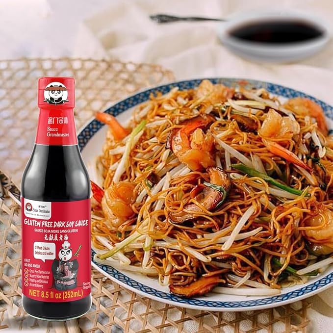 Sauce Grandmaster Gluten Free Hoisin Sauce & Dark Soy Sauce Combo ??Non-GMO, Vegan, No MSG ??Asian Stir Fry, Marinade, Dim Sum Dipping, Ancient Brewing Method, Exclusive Recipe, Delicious Any Way You Serve