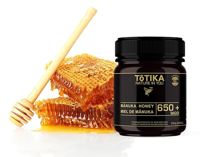 Tōtika Nature Mānuka Honey, 100% Pure Raw New Zealand Honey for Enhanced Well-Being and Digestive Health Benefits MGO 650+