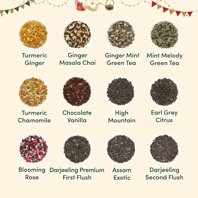 VAHDAM, Advent Calendar 2025 | 24 Unique Loose Leaf Tea - Exclusive Holiday Tea Gift Set | Christmas Advent Calendar 2025 for Adults | Advent Calendar 2025 Adult Women & Men