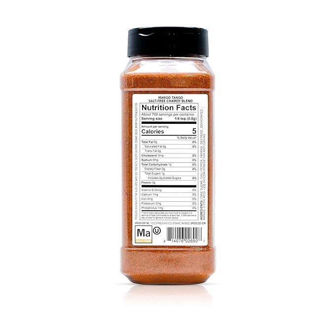 Spiceology ??Mango Tango Salt-Free Seasoning ??Sweet, Tangy Chamoy-Inspired Spice Blend with Real Dried Mango, Paprika, and Chili Peppers ??Perfect for Fruits, Smoothies, Salads, and More ??20 oz