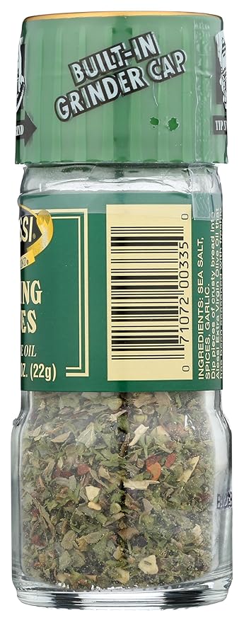 Alessi Herb & Seasoning Grinder, Dipping Spices for Olive Oil, Tip n' Grind (Garlic, 0.76 Ounce (Pack of 1))