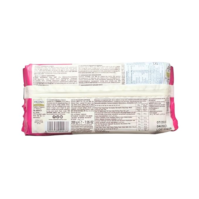 Matilde Vicenzi Vicenzovo Pink Ladyfingers 14.10oz - Italian Strawberry Biscuits, Ladyfingers Cookies for Tiramisu, Kosher Dairy Cookies, Italian Bakery Dessert 7.05 oz (200g), 2Pk