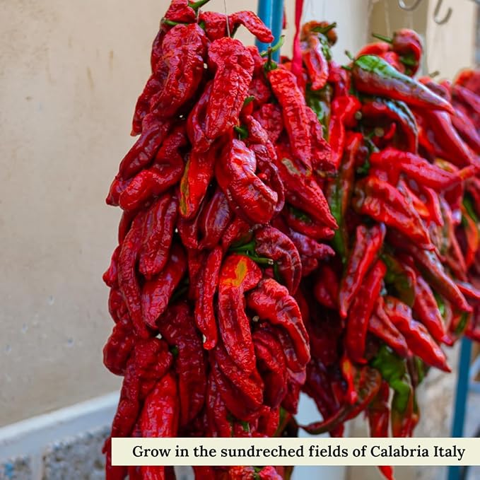 Dried Calabrian Chili Flakes, 2.11 oz (60 g), Crushed Hot Chili Peppers, Non-GMO, Calabrian Chili Certified, Product of Italy, L'Oro Del Sud