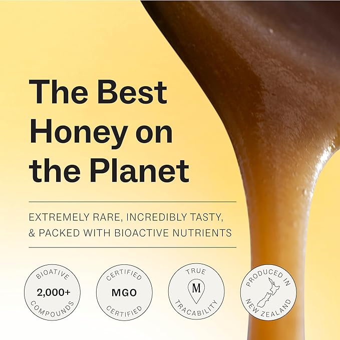 Manukora Raw Manuka Honey, MGO 850+, New Zealand Honey, Non-GMO, Traceable from Hive to Hand, Daily Wellness Support - 360g (12.7 Oz), Squeezy Bottle