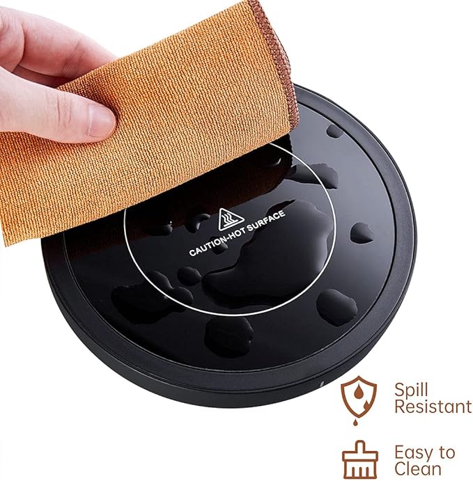 Coffee Warmer, 3-in-1 Mug Warmer with Auto Shut Off, Black, 36W Fast Heating, Perfect for Desk, Coffee, Tea, Milk