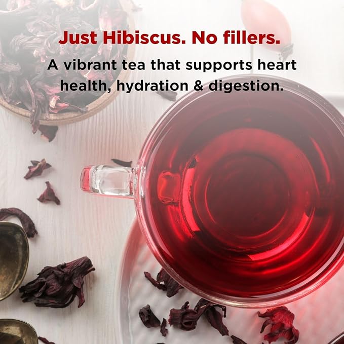 CHAYAM Hibiscus Flower Tea 30+Cups/2.1oz | Pure Dried Hibiscus Flowers Loose Leaf Tea | 100% Herbal Tea | Caffeine-Free | Premium Tin Caddy