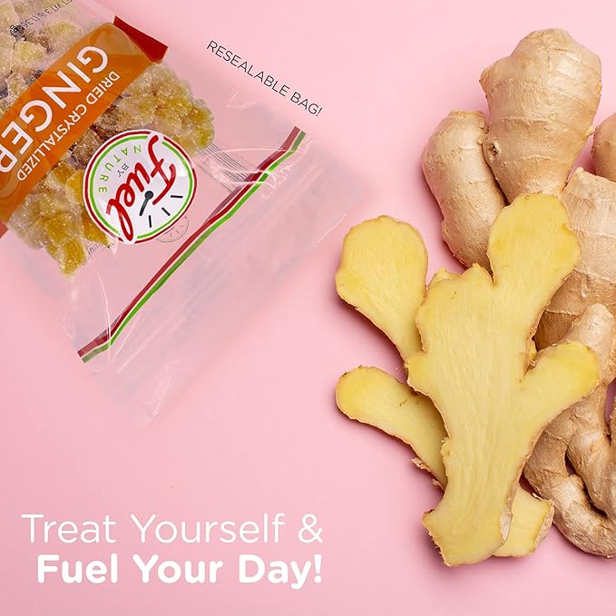 Fuel by Nature Dried & Crystallized Ginger Healthy Snack, High Energy Treats for Snacking, Bulk Dried Candied Ginger, 3 lb