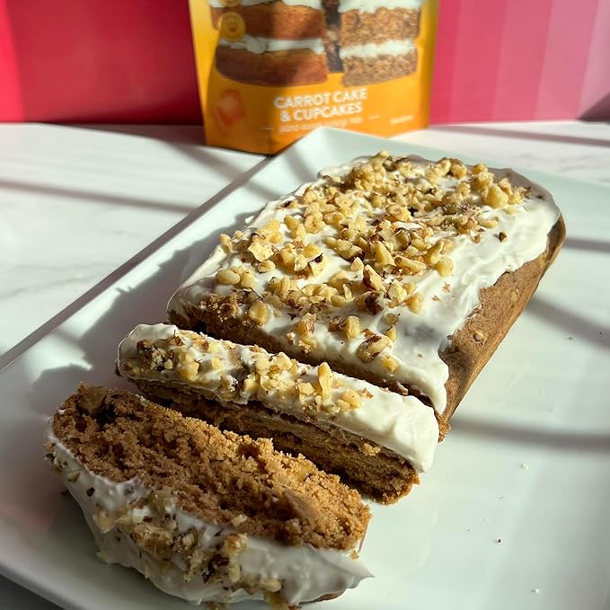 Bake Me Healthy Vegan and Gluten-Free Carrot Cake & Cupcake Mix, 11.9oz (337g) ??Dairy-Free, Egg-Free, Nut-Free, Plant-Based, Low Sugar, Allergy-Friendly, Easy to Bake, Made with Upcycled Ingredients